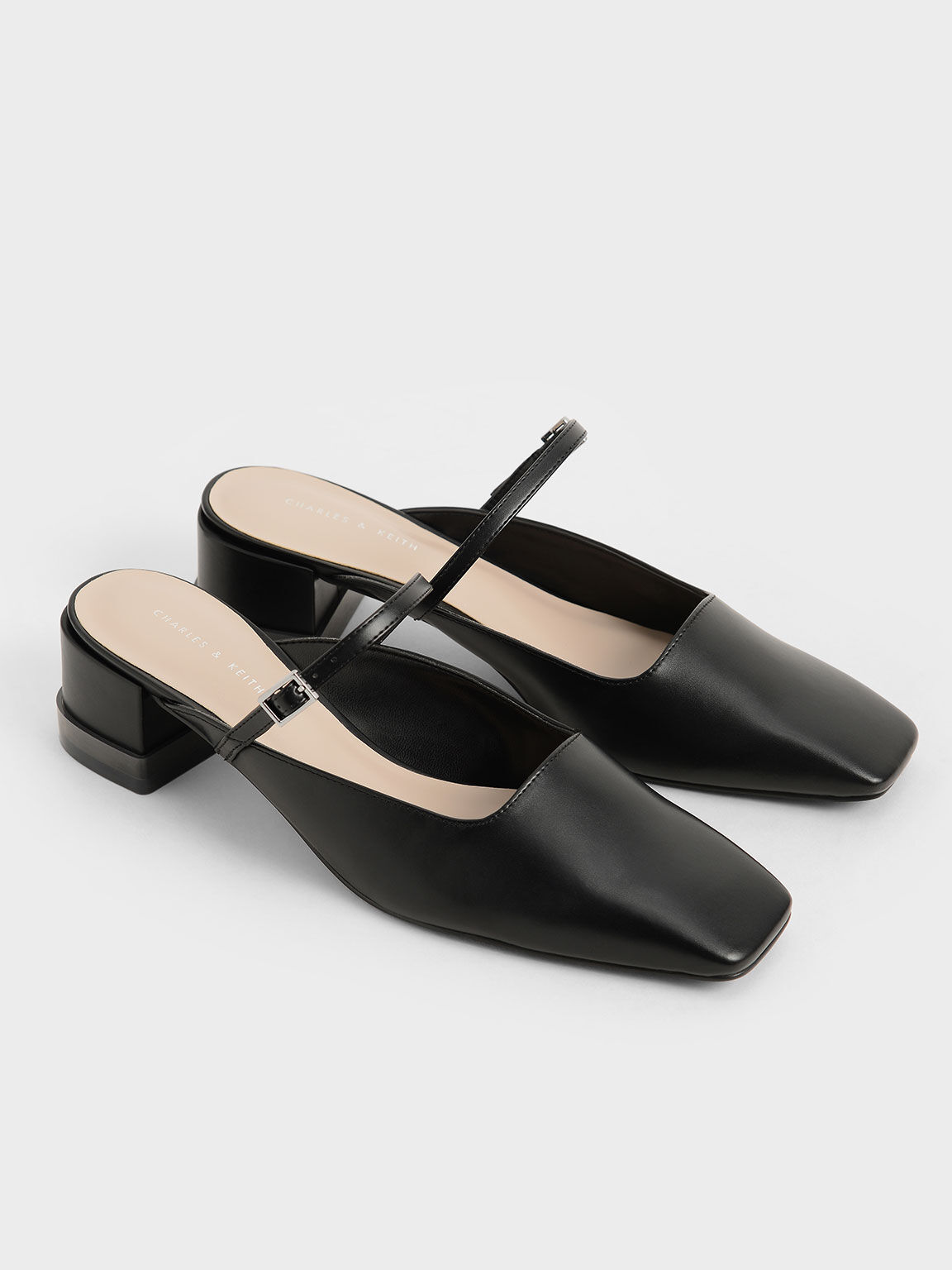 Black Mary Jane Mules - CHARLES & KEITH IN