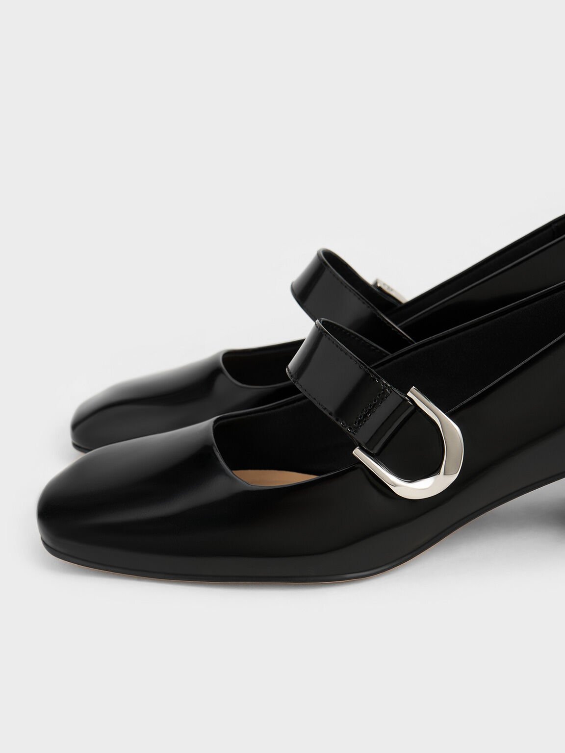 Gabine Leather Mary Jane Pumps, Black Box, hi-res