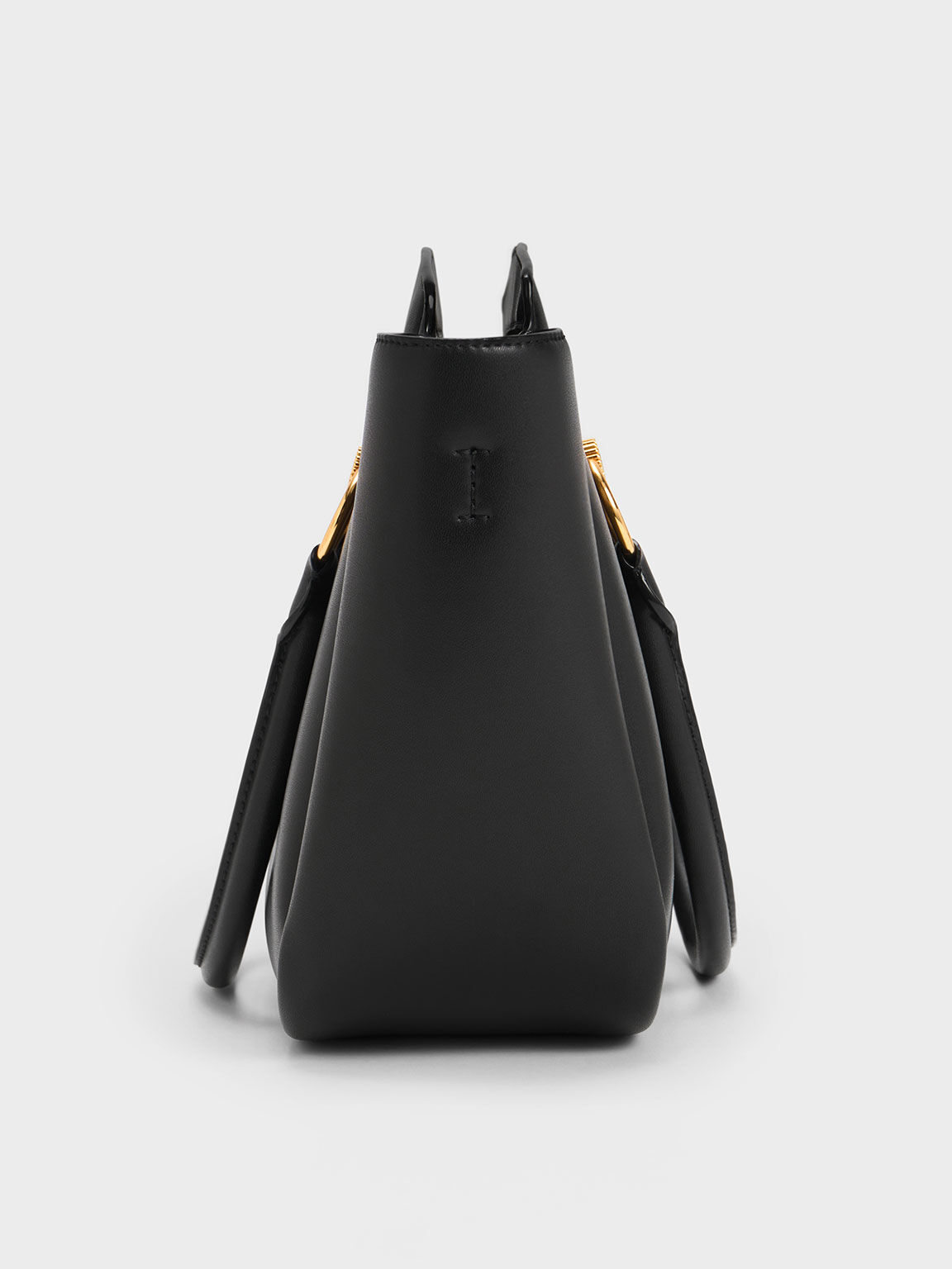 Dark Grey Leather Slouchy Tote Bag - Charley – lady bird bags