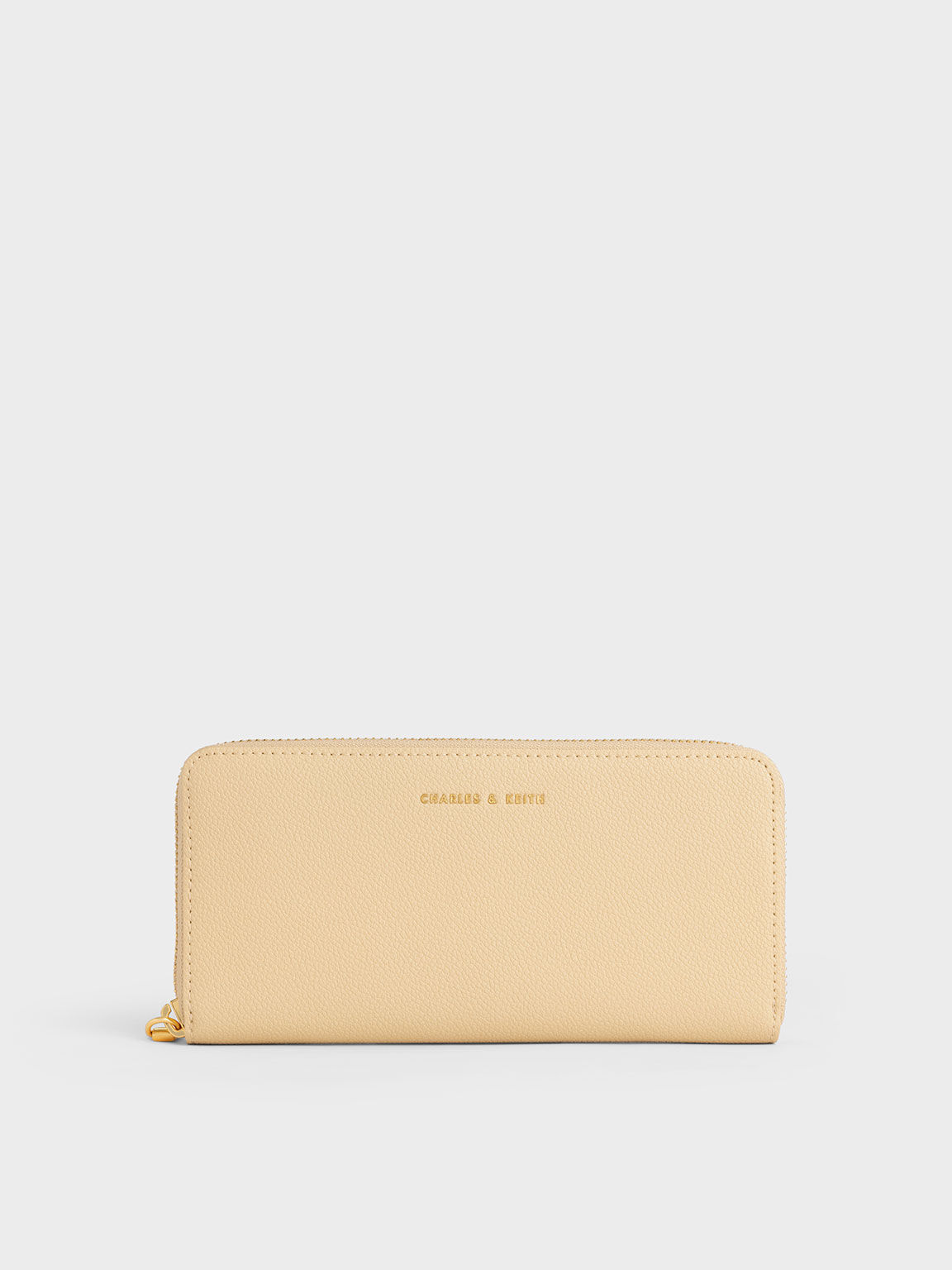 Zip-Around Long Wallet, Beige, hi-res