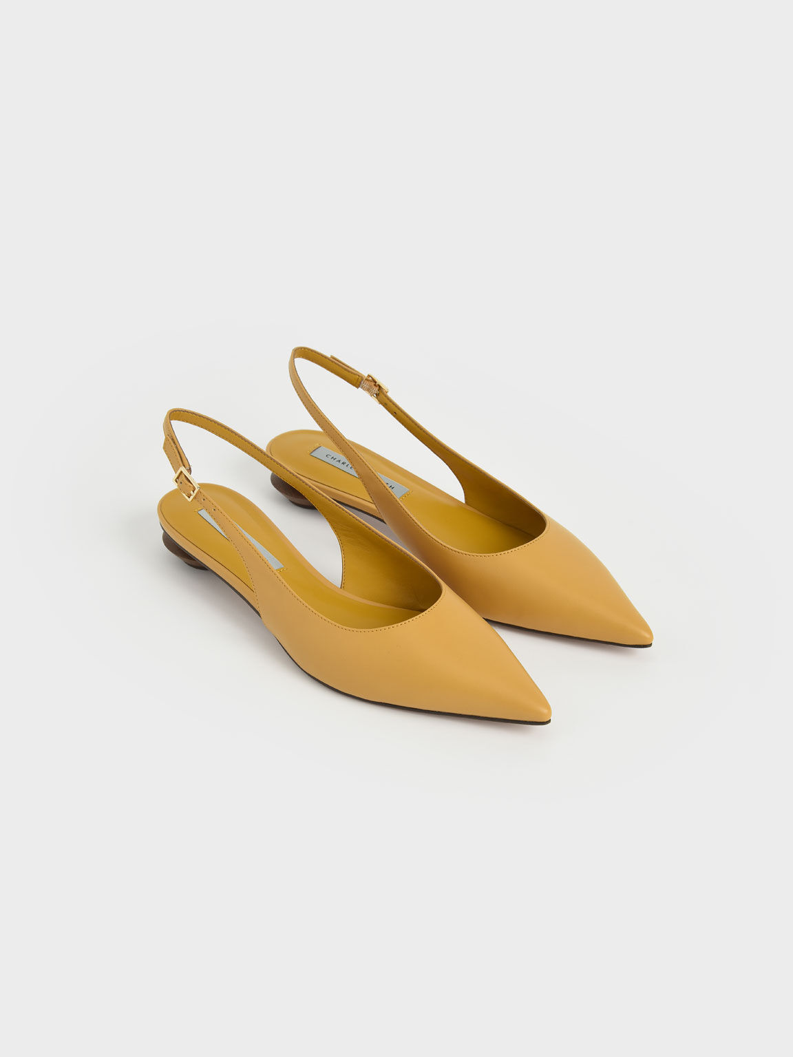 Mustard slingback cheap shoes