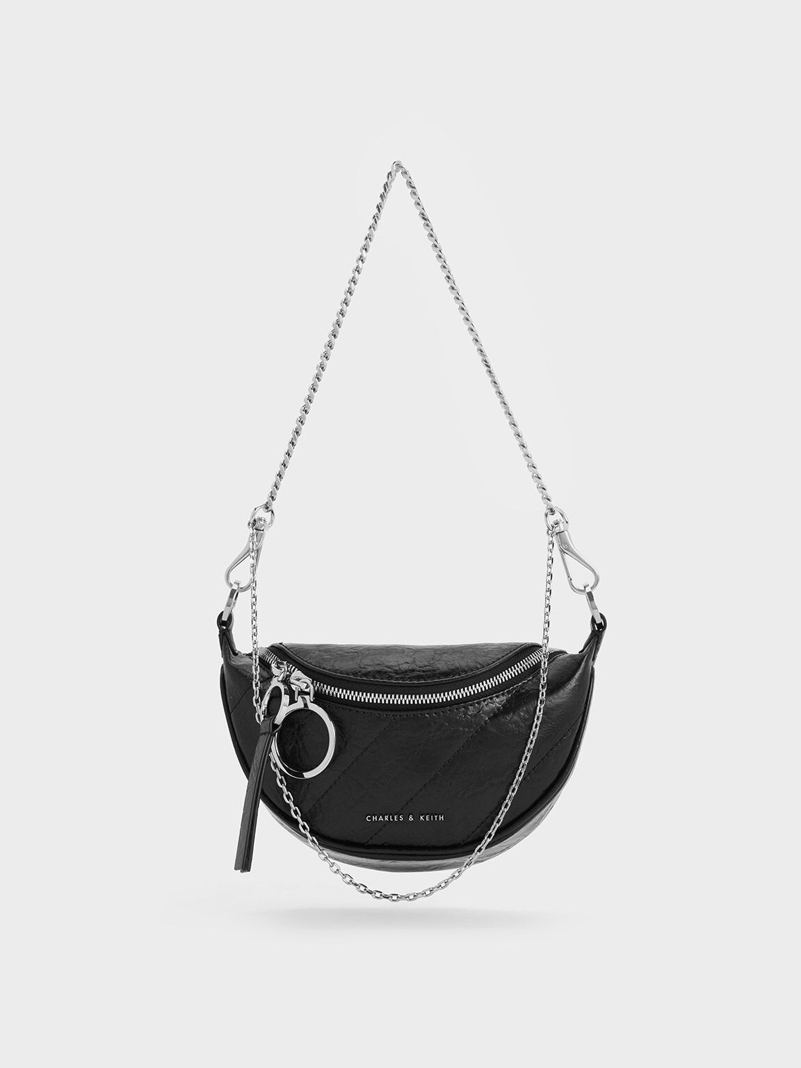 CHARLES & KEITH Heart-shaped crossbody bag in black as seen on
