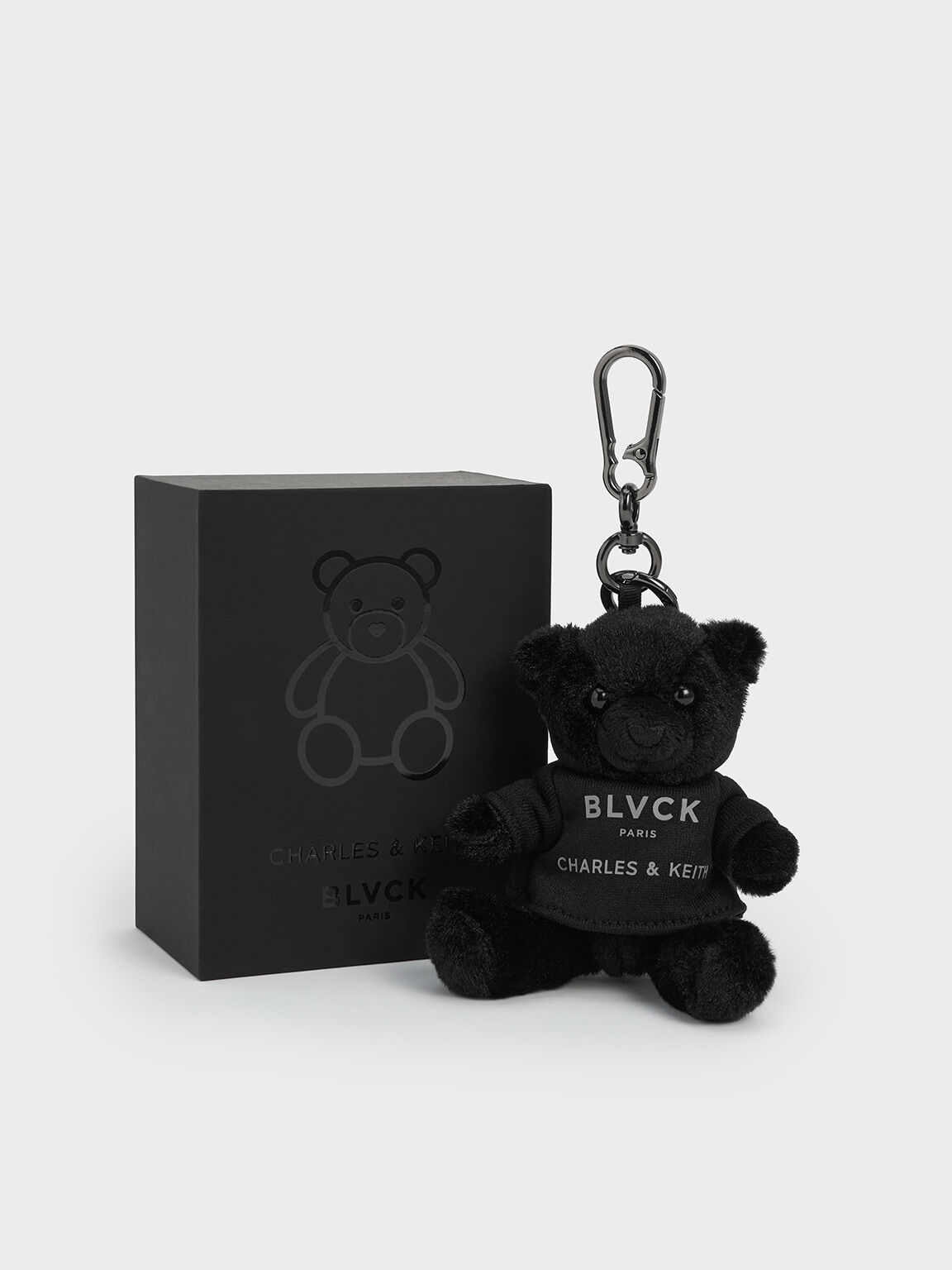 Teddy Bear Charm, Black, hi-res