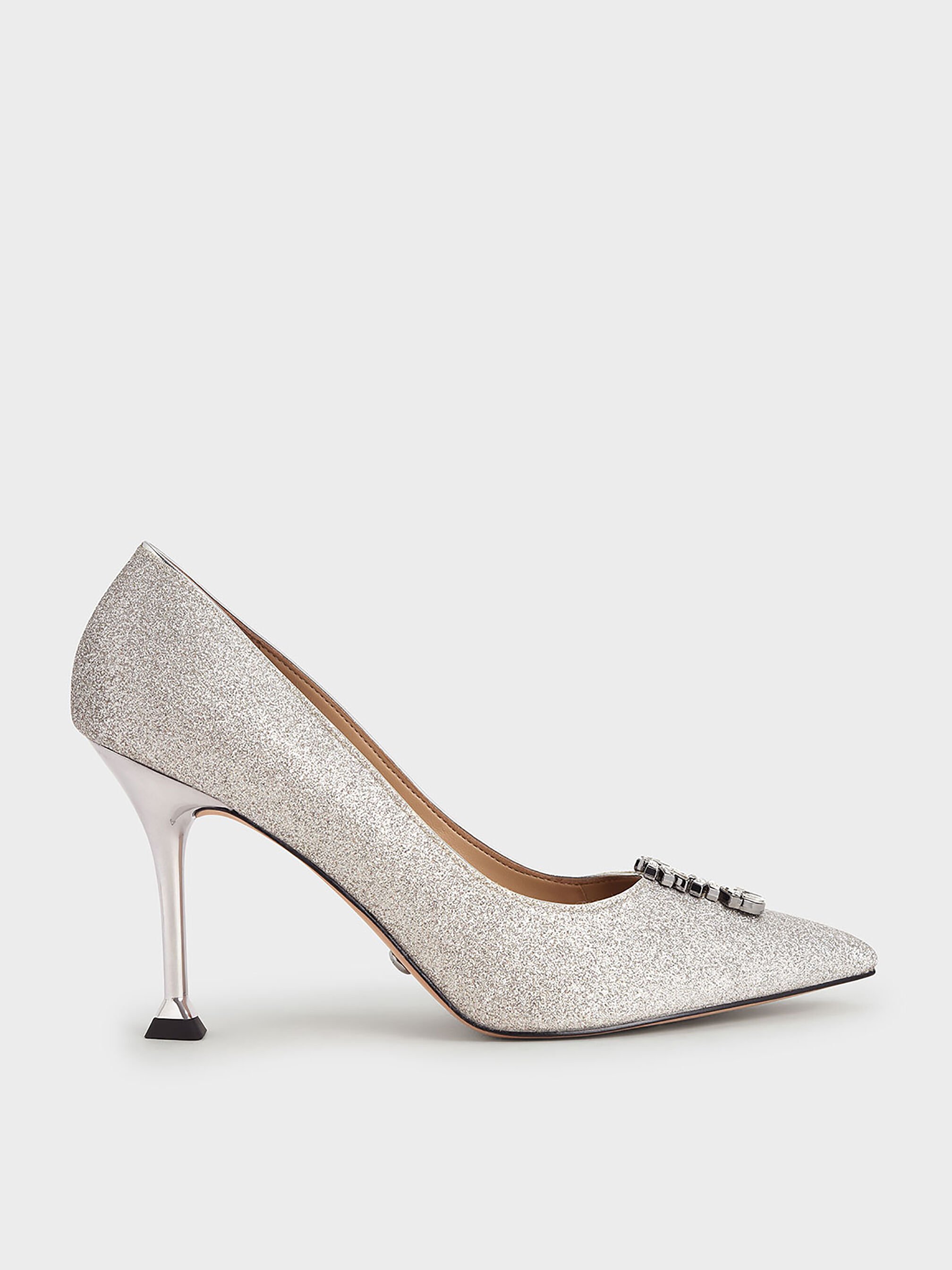 Silver Party Platform Heels | White Women's Heels Silver | Silver Heel  Platform Shoes - Pumps - Aliexpress