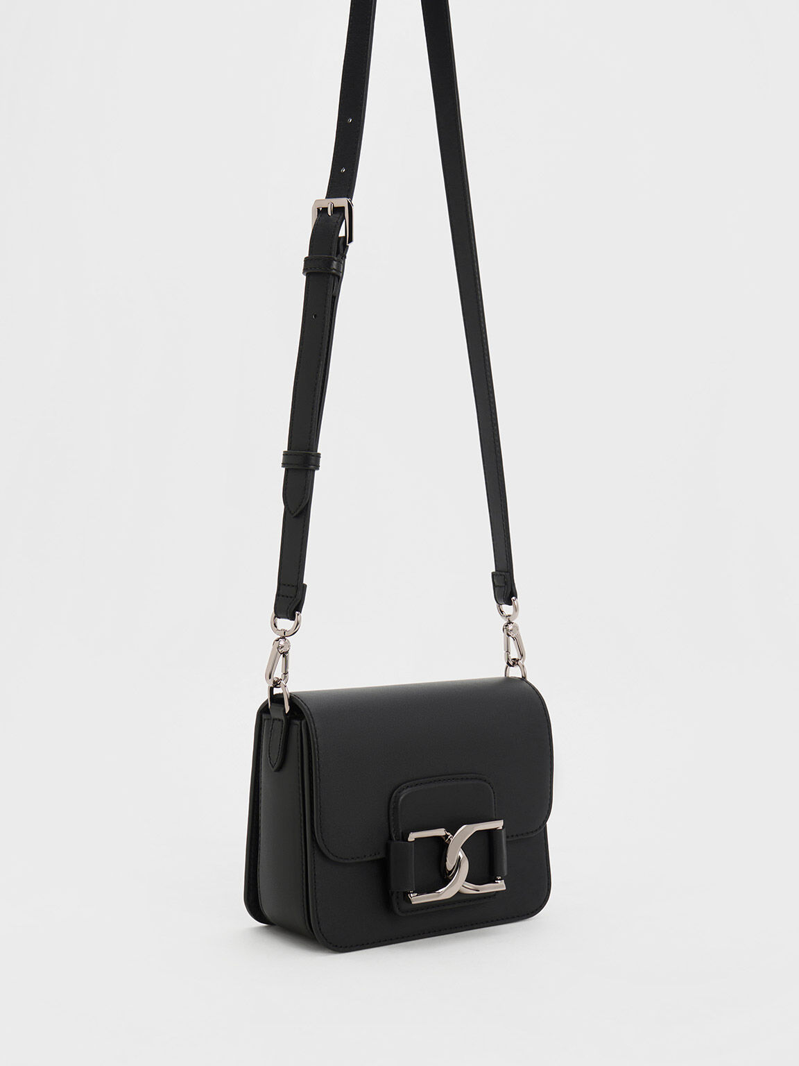 Gabine Leather Crossbody Bag - Noir