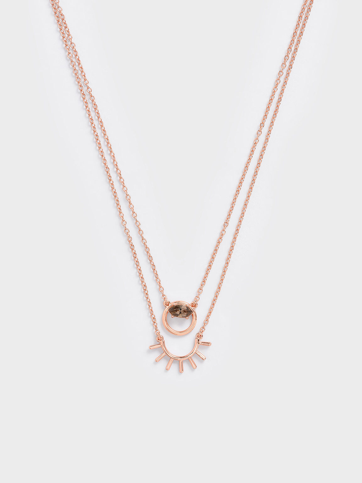 swarovski crystal rose gold necklace