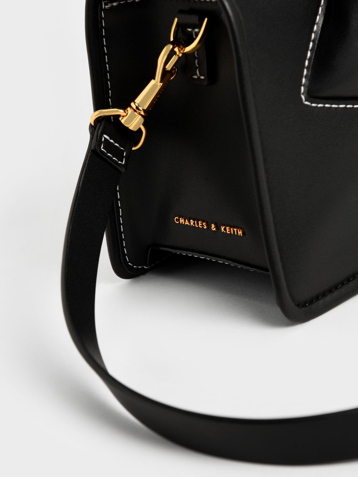 Black Daylla Double Handle Bag - CHARLES & KEITH International