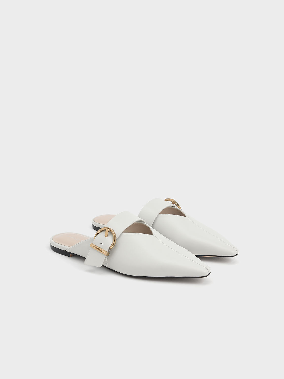 White mule sale flats