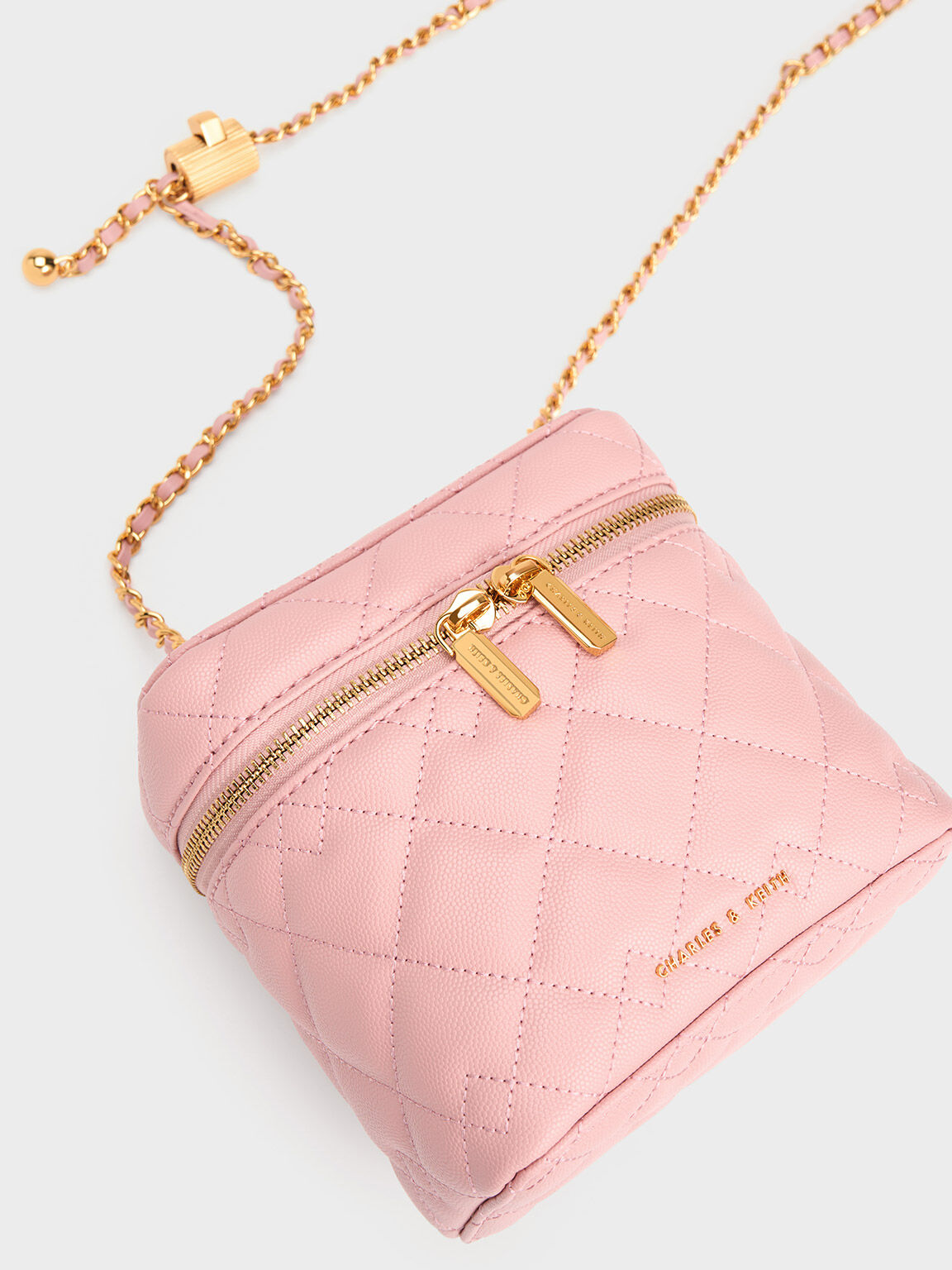 Quilted Boxy Long Wallet - Pink