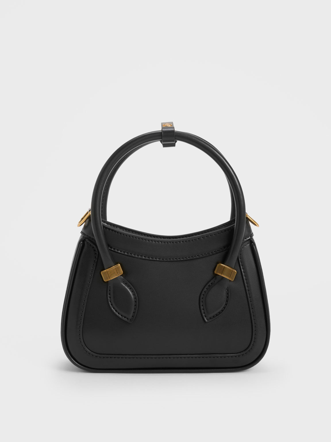Petra Curved Shoulder Bag - Black