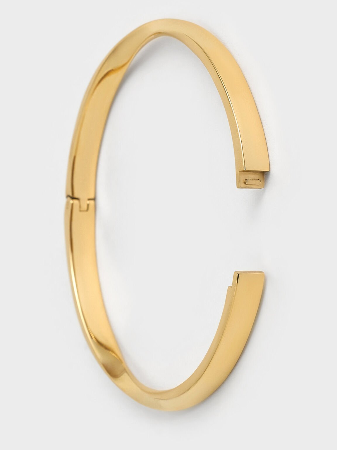 Lena Twist Bangle, Gold, hi-res