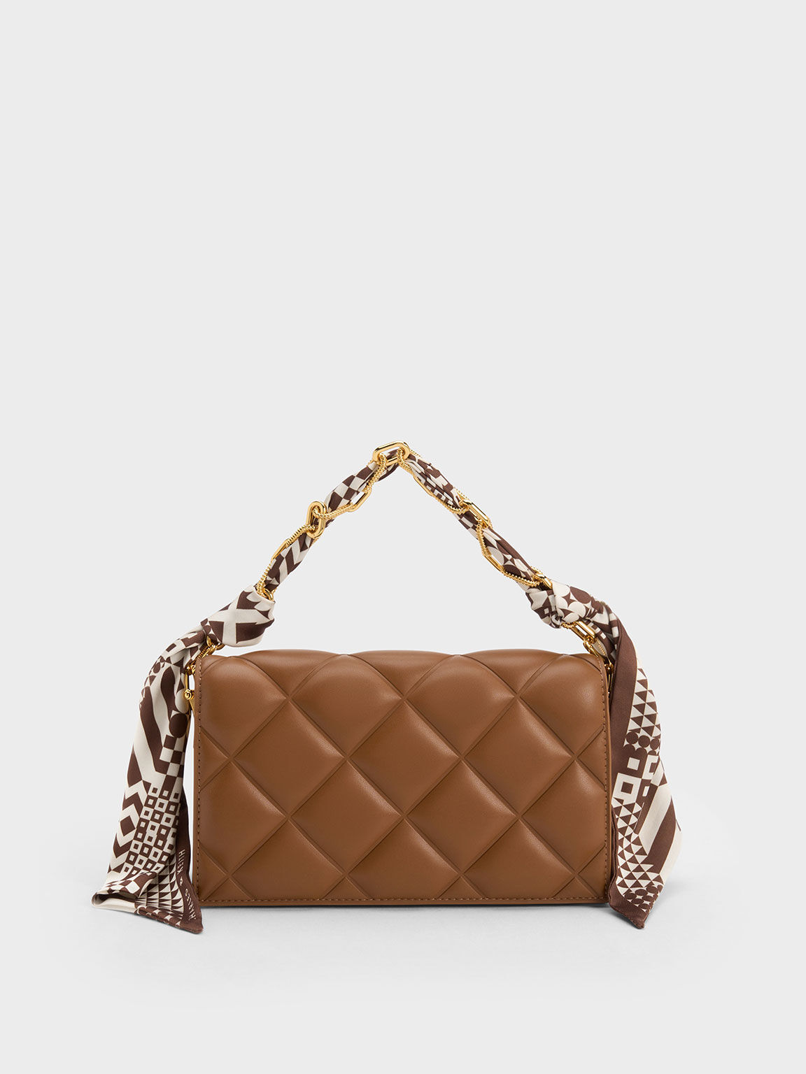 Chocolate Brown Leather Quilted Flap Bag