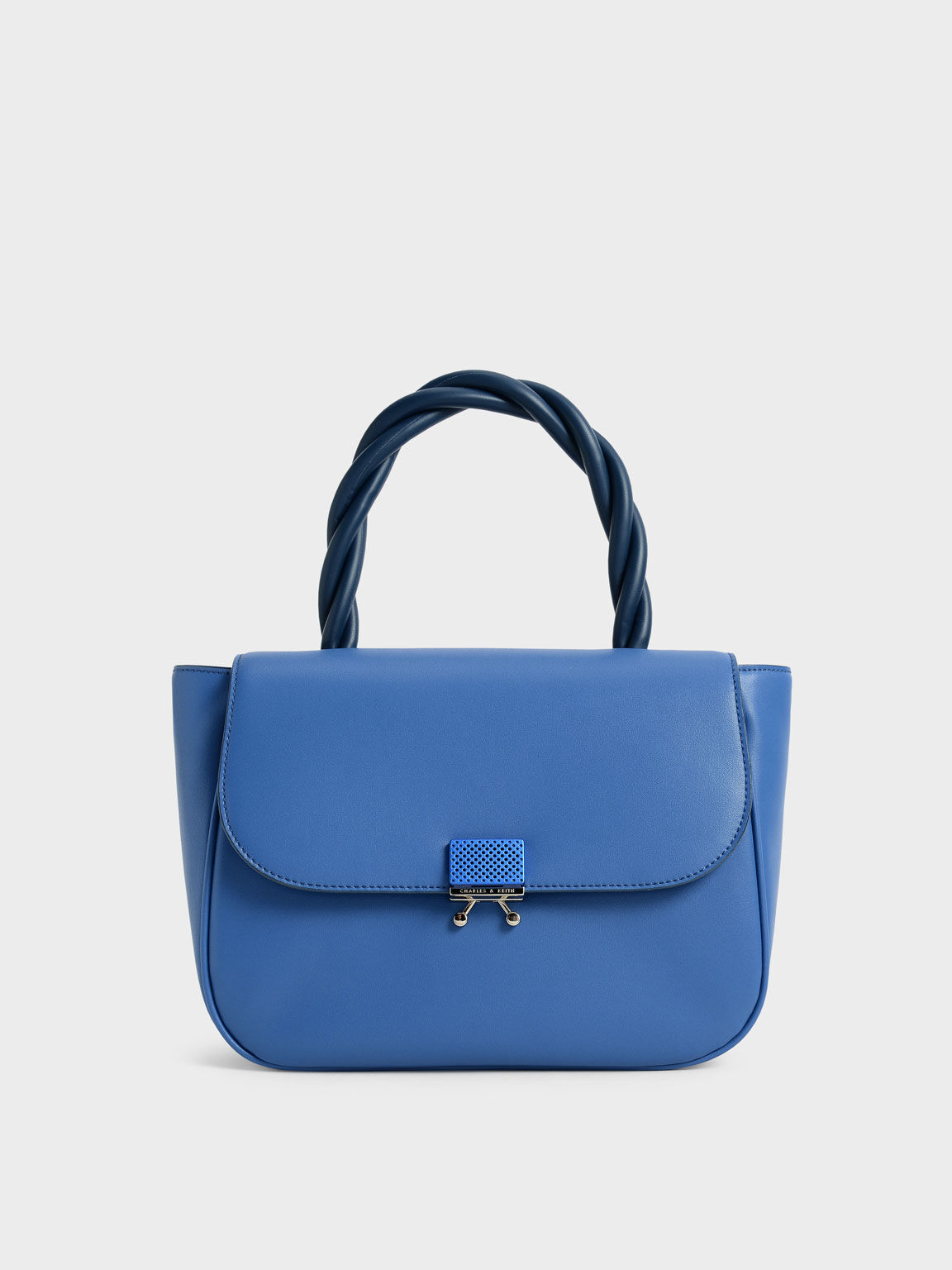 Blue Twisty Top Handle Bag - CHARLES & KEITH International