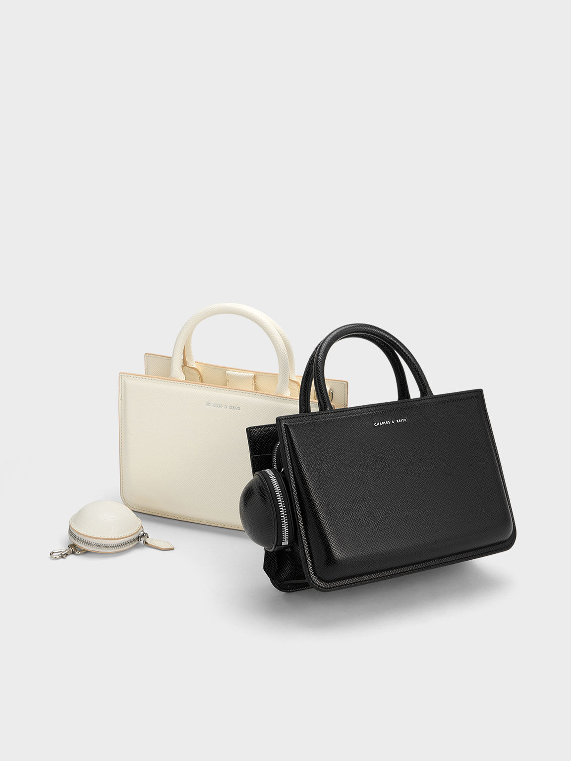 Black Mini Kay Canvas Tote Bag - CHARLES & KEITH US