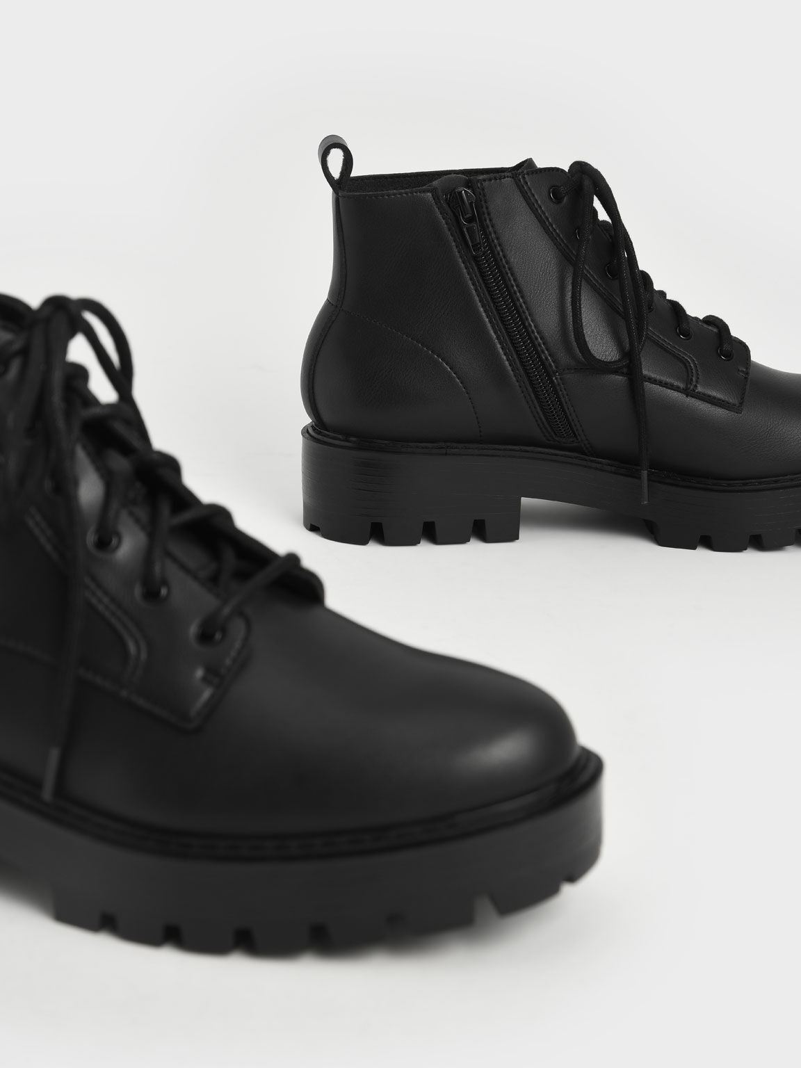 Chunky ankle sale boots black