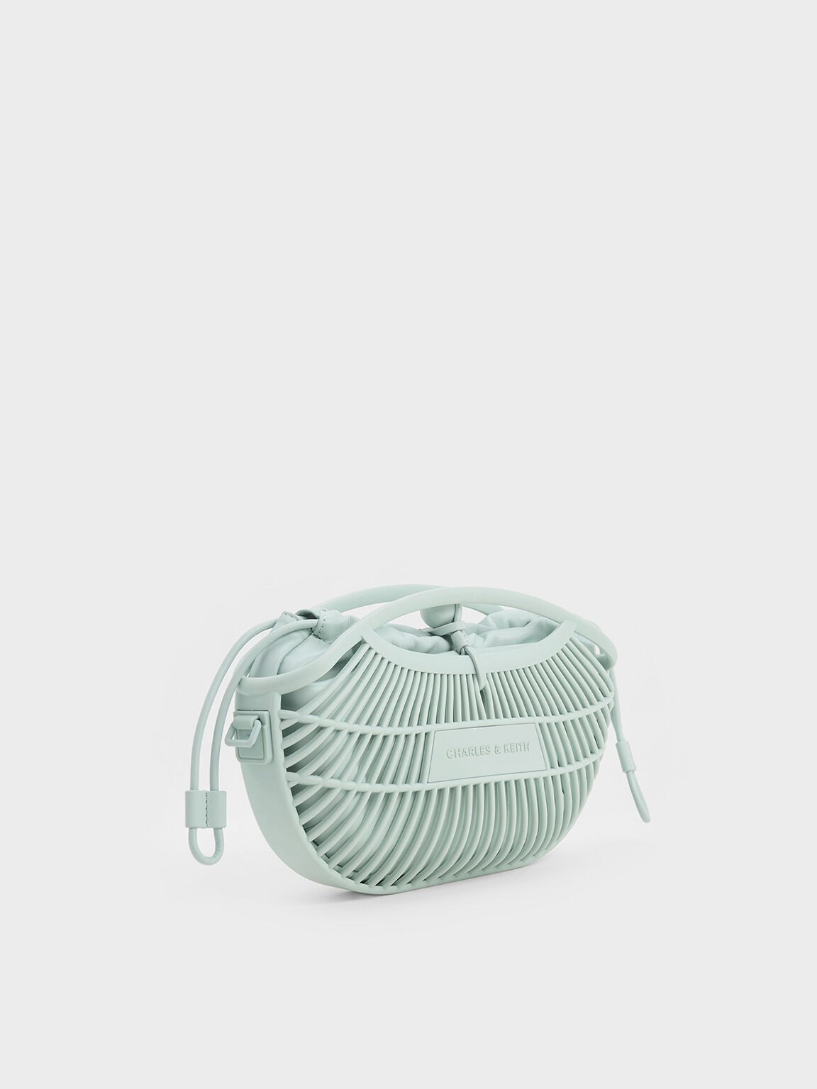 Mini Calypso Fan Curved-Handle Bag, Sage Green, hi-res