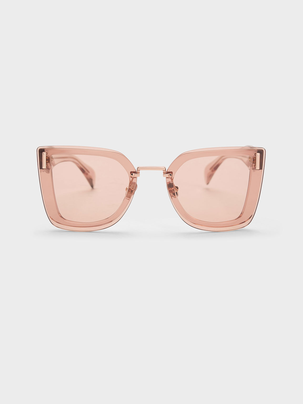Pink Recycled Acetate Geometric & US KEITH - Butterfly Sunglasses CHARLES