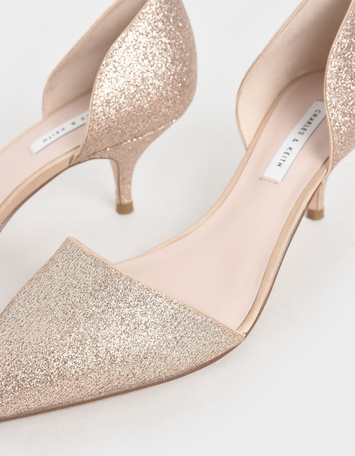 charles and keith gold heels