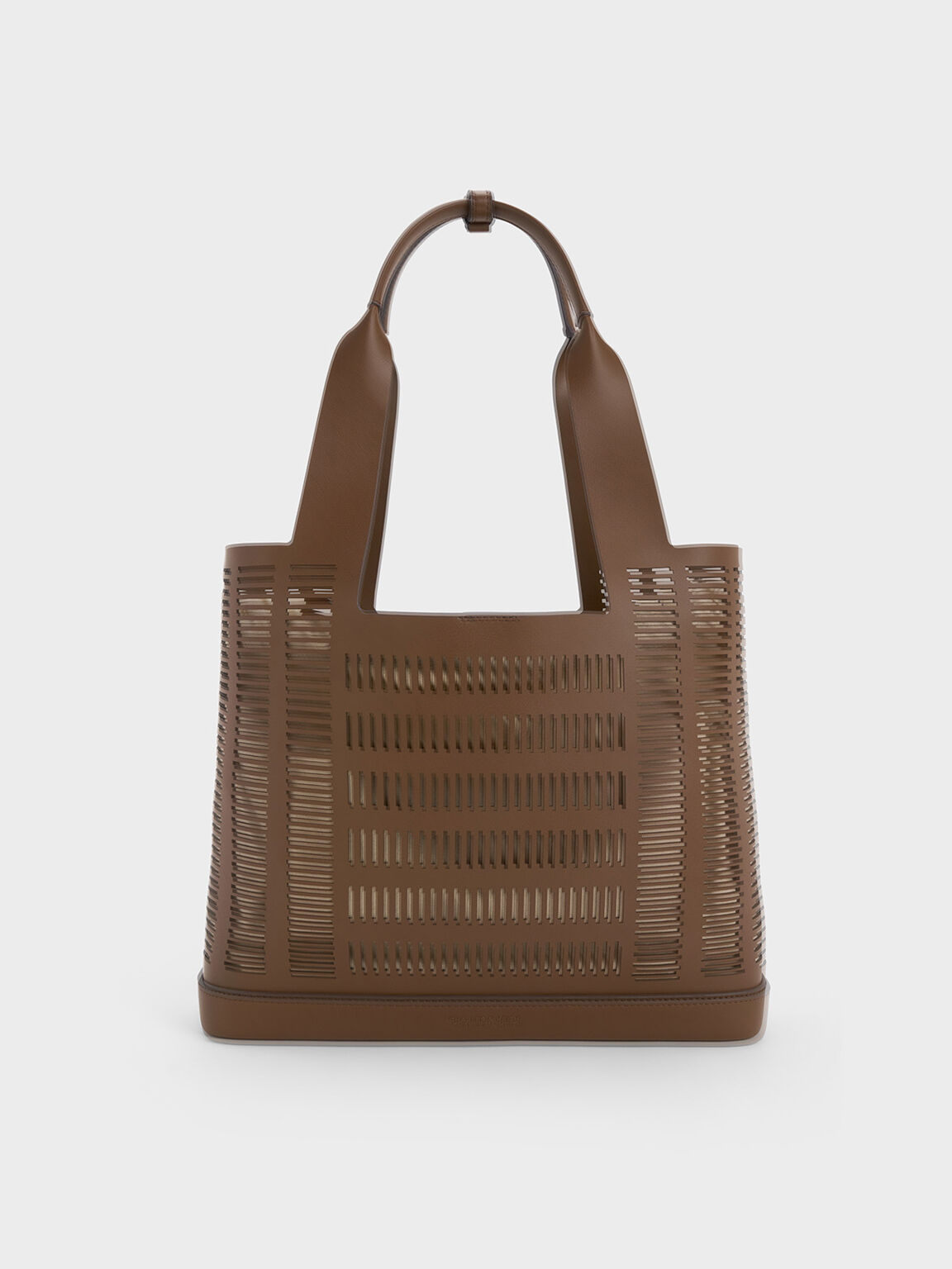 Delphi Cut-Out Tote Bag, Dark Brown, hi-res