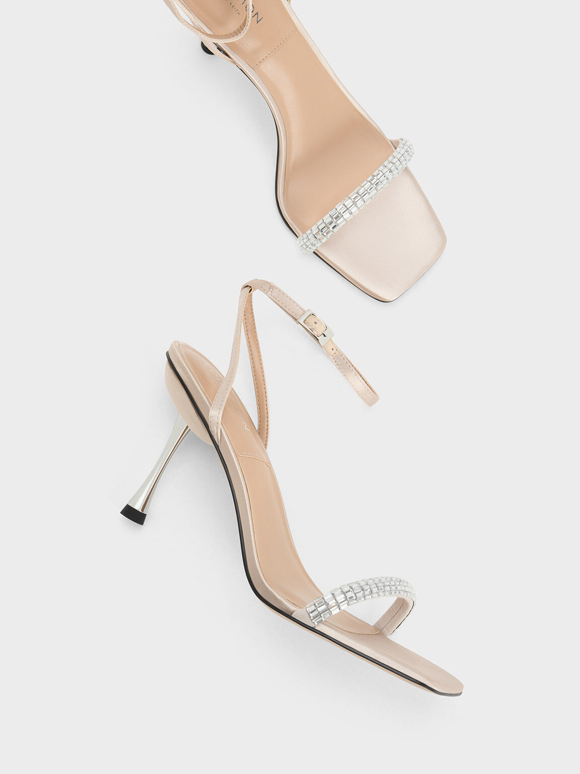 White ankle 2025 strap sandals