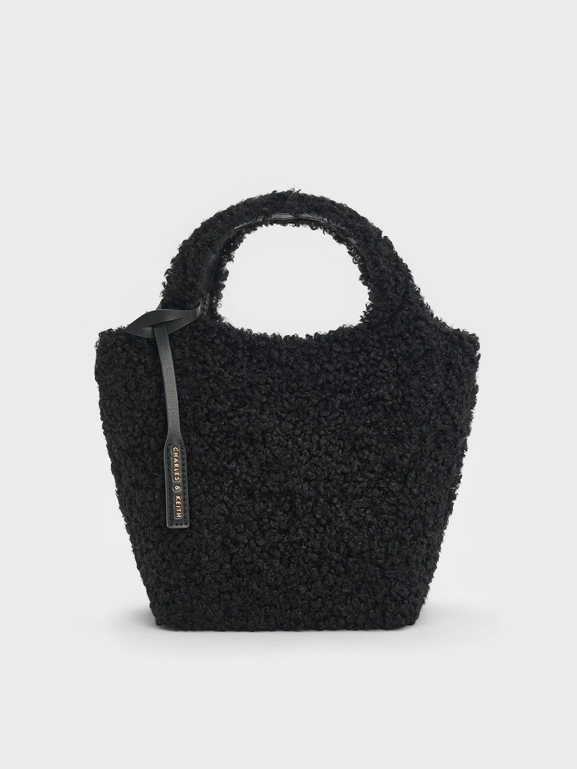 Arlys Furry Tote Bag, Noir, hi-res