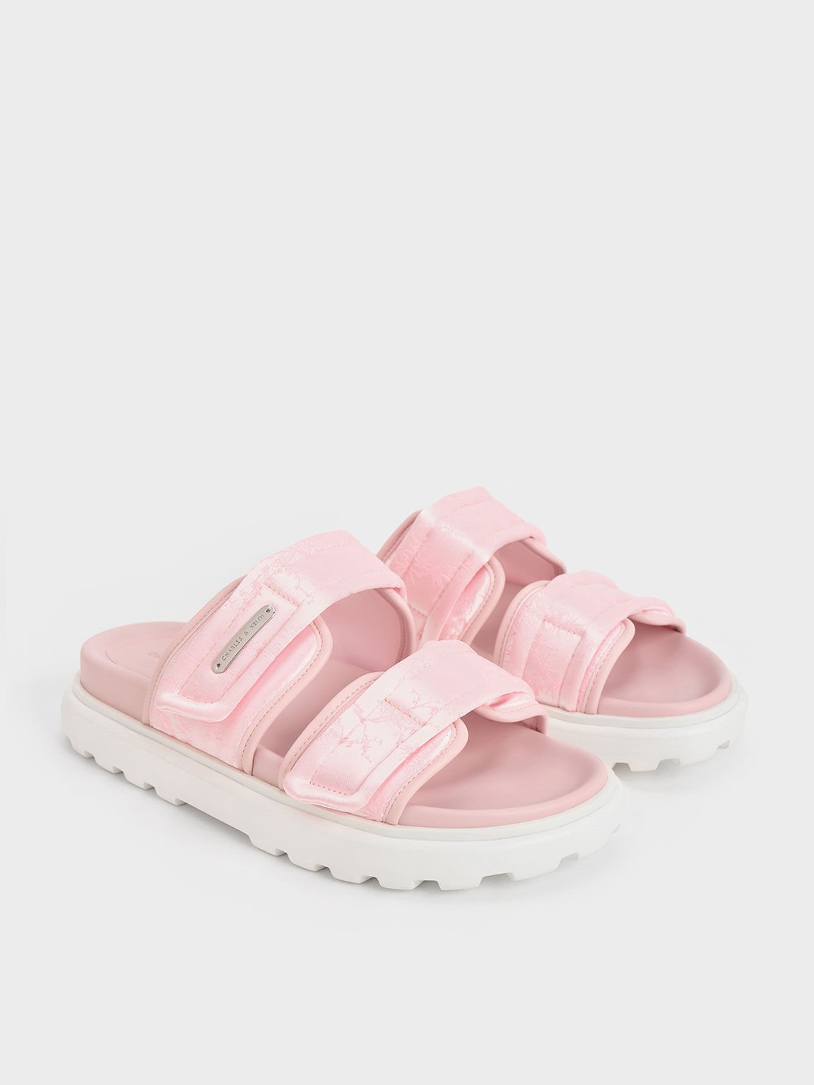 Light Pink Clementine Recycled Polyester Sports Sandals - CHARLES ...