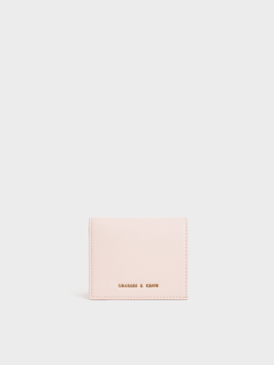 Personalised Leather Card Holder with Zip Pocket. Wallet, Credit Card Holder. Blush / No Personalisation