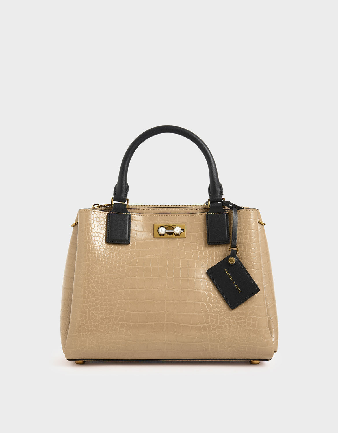 structured handbag charles and keith