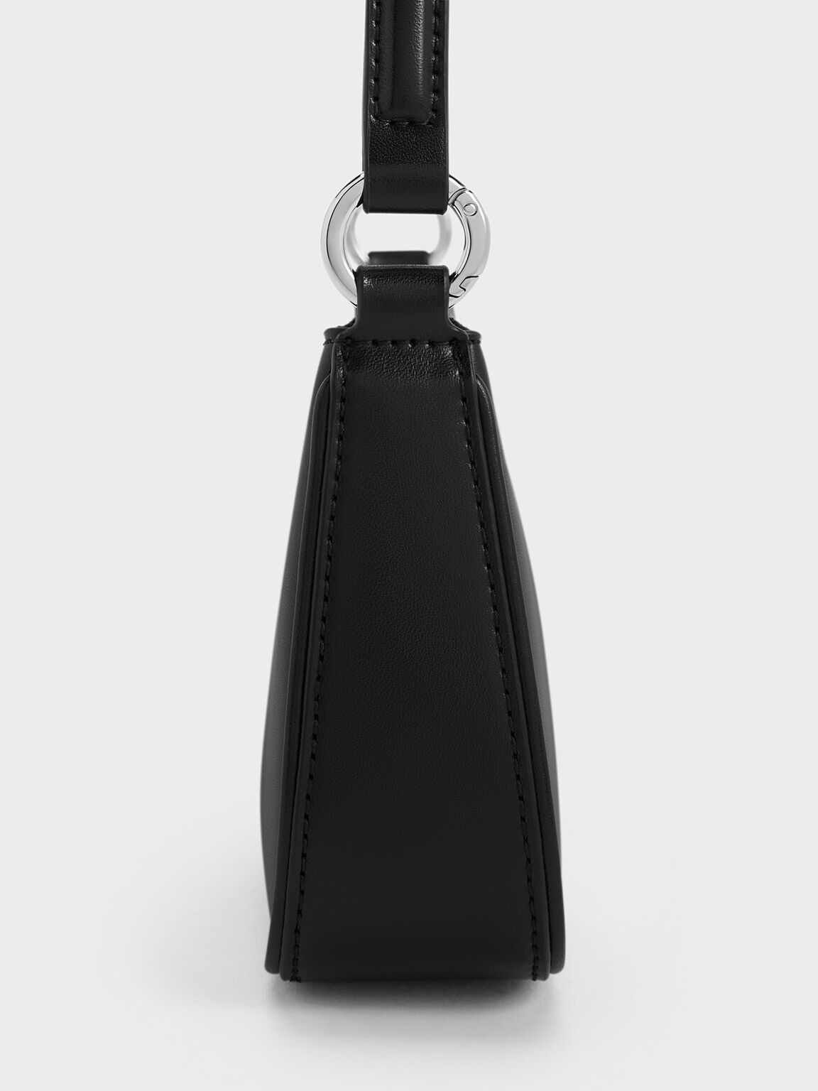 Noir Curved Shoulder Bag - CHARLES & KEITH SG