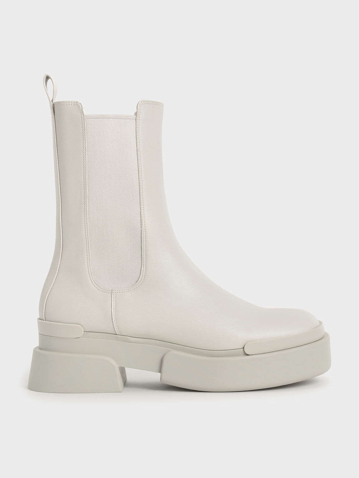 white platform chelsea boots