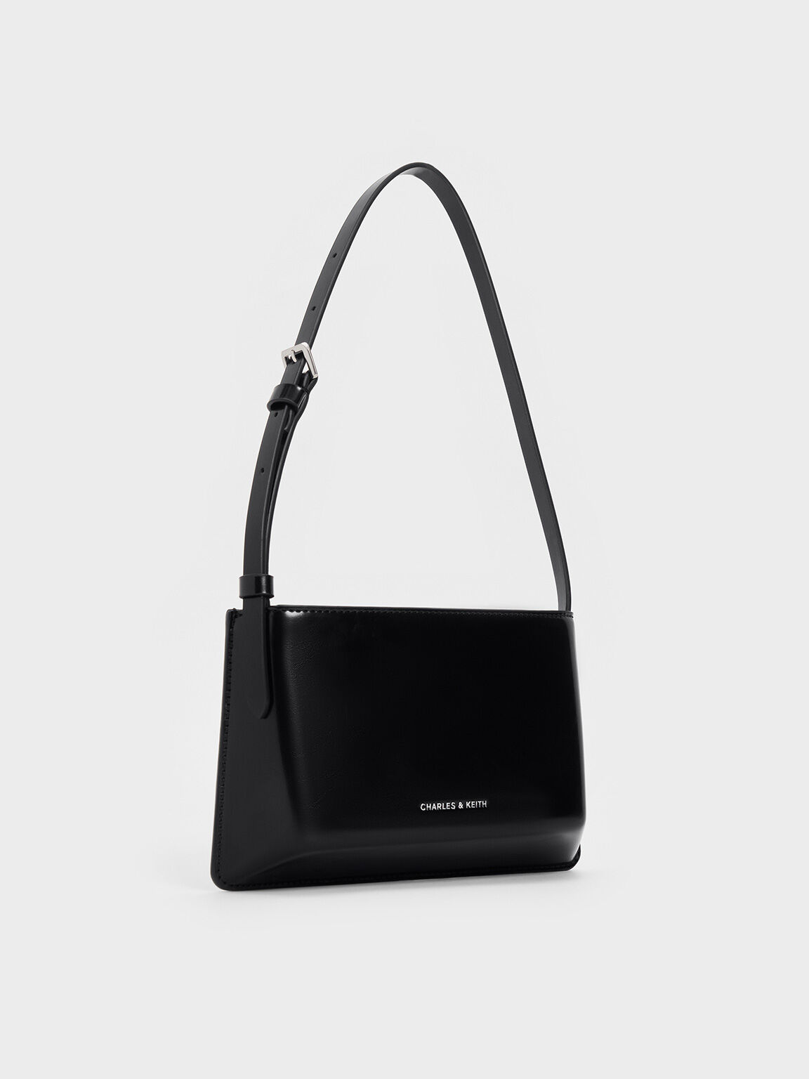 Structured Boxy Shoulder Bag, Noir, hi-res