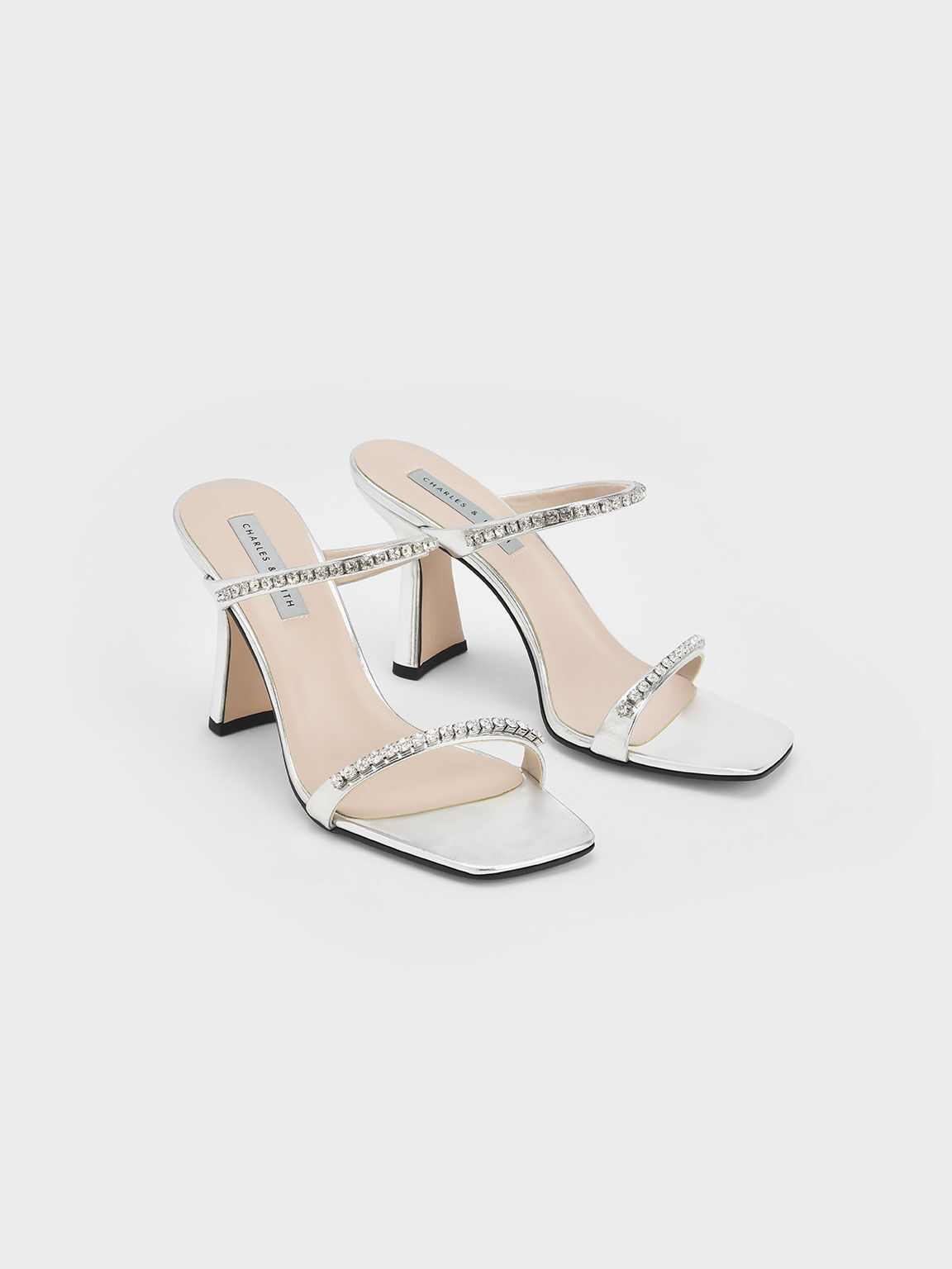 Jimmy Choo Jaxon Glitter Sandals in White | Lyst