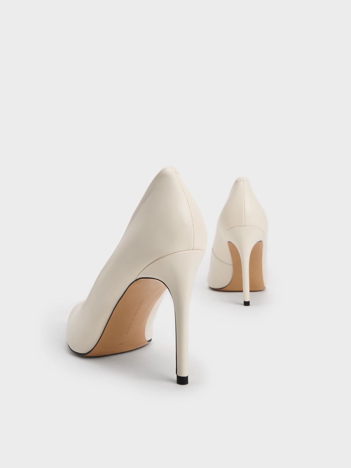 Stiletto Heel Pumps - Chalk