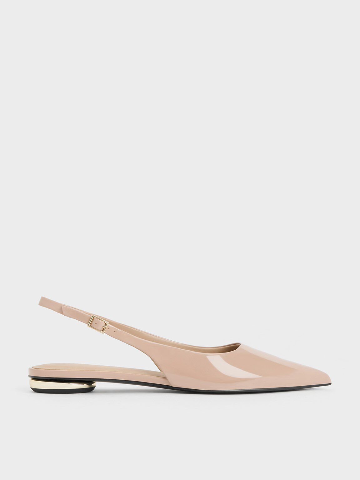 Patent leather 2025 slingback flats