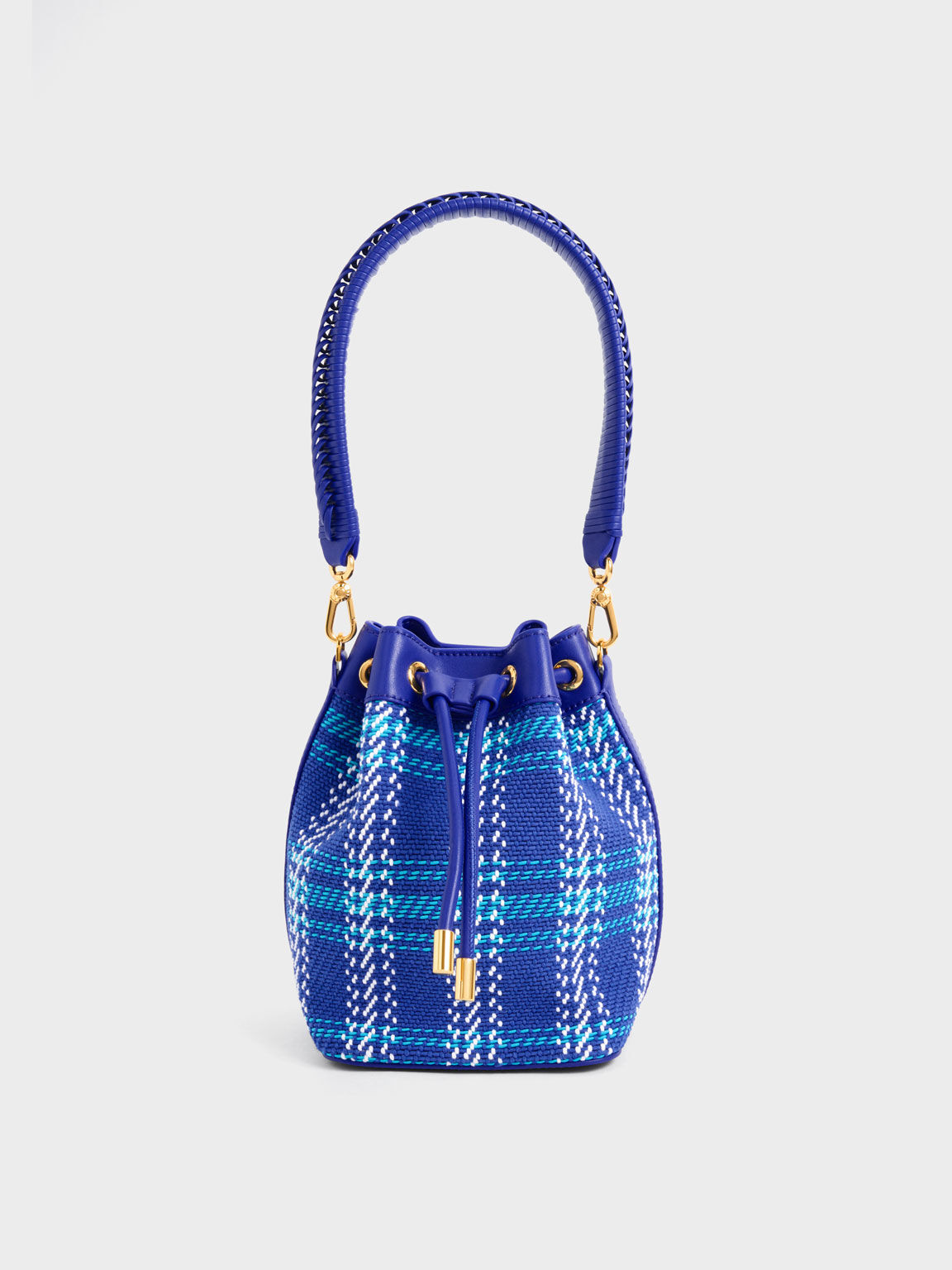 Mini Braided Design Drawstring Bucket Bag