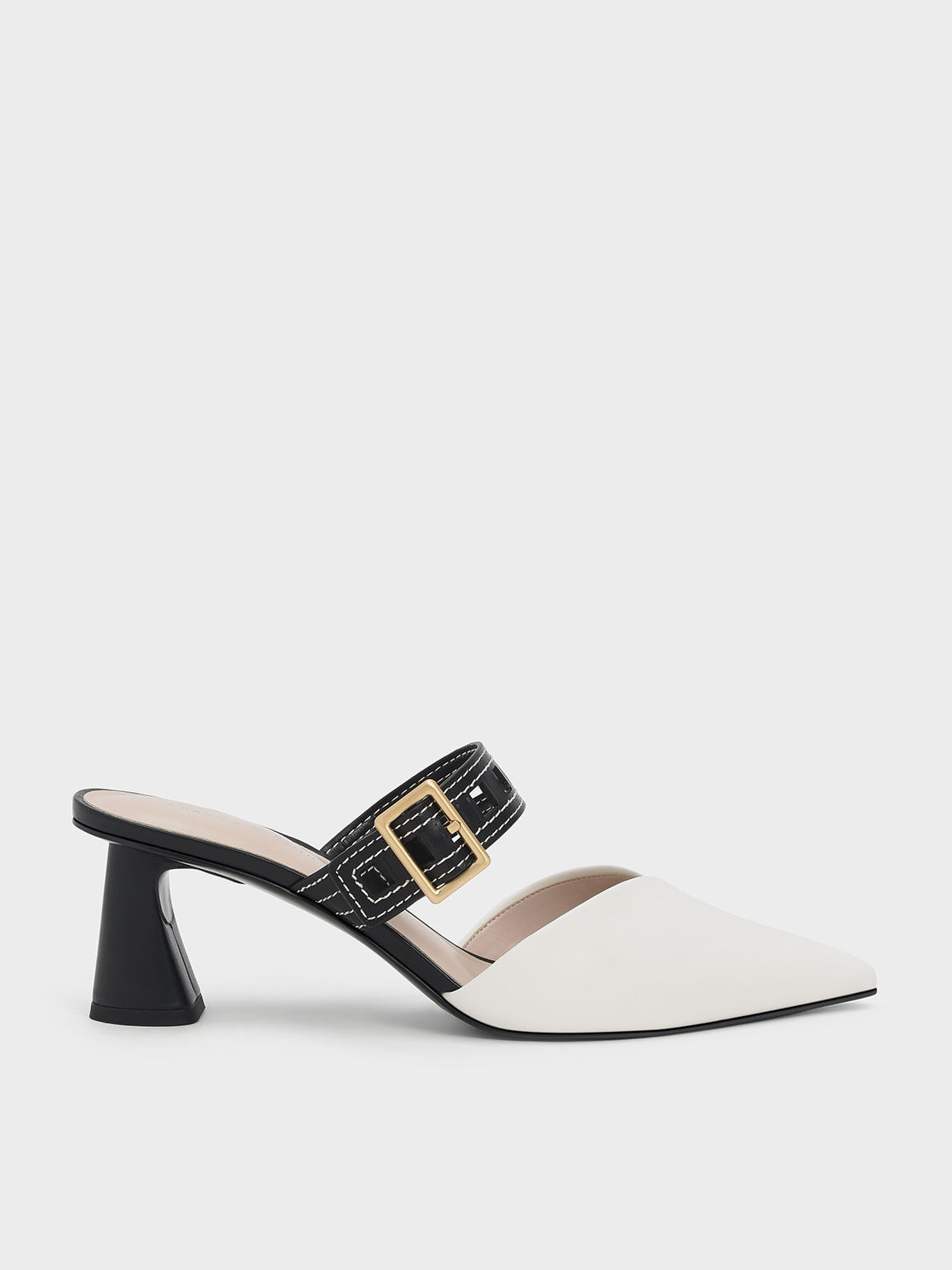Brick Block Heel Ankle Strap Sandals | CHARLES & KEITH US | Buckled pumps,  Charles and keith shoes, Black pumps
