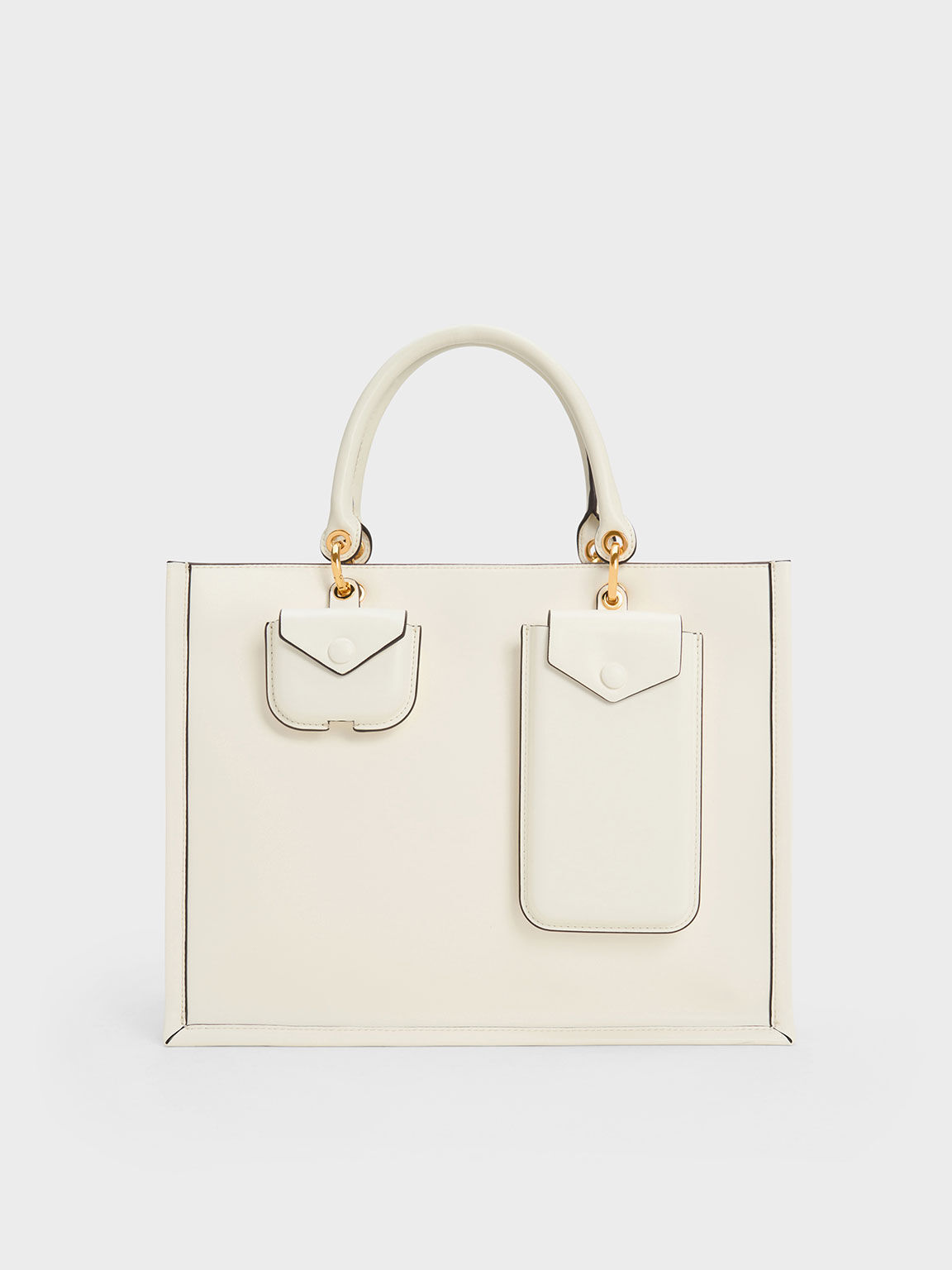 White Amber Multi-Pouch Tote Bag - CHARLES & KEITH International