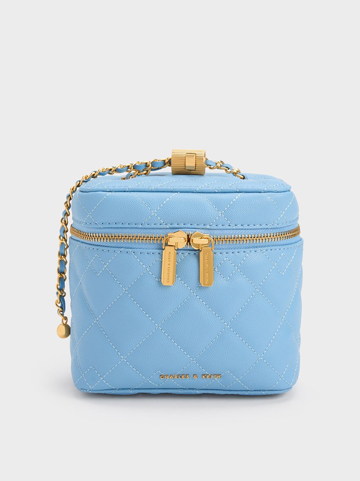 Nezu Quilted Boxy Bag, Light Blue, hi-res