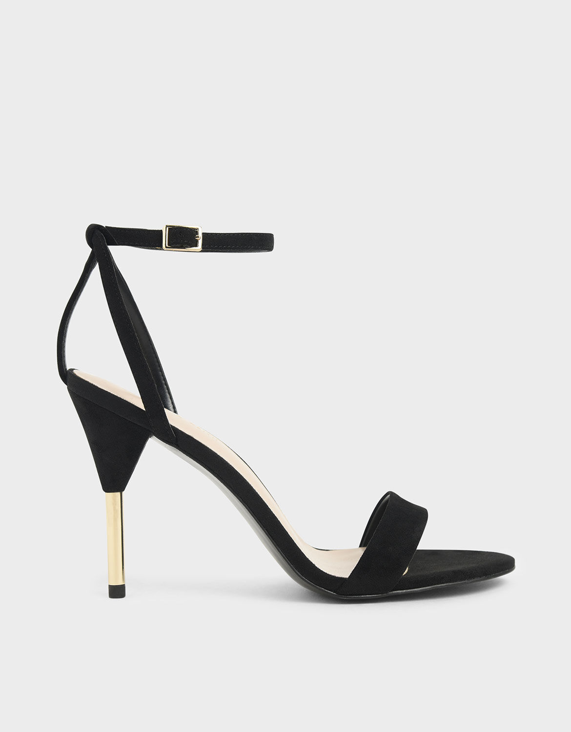 Black Textured Stiletto Heels | CHARLES 