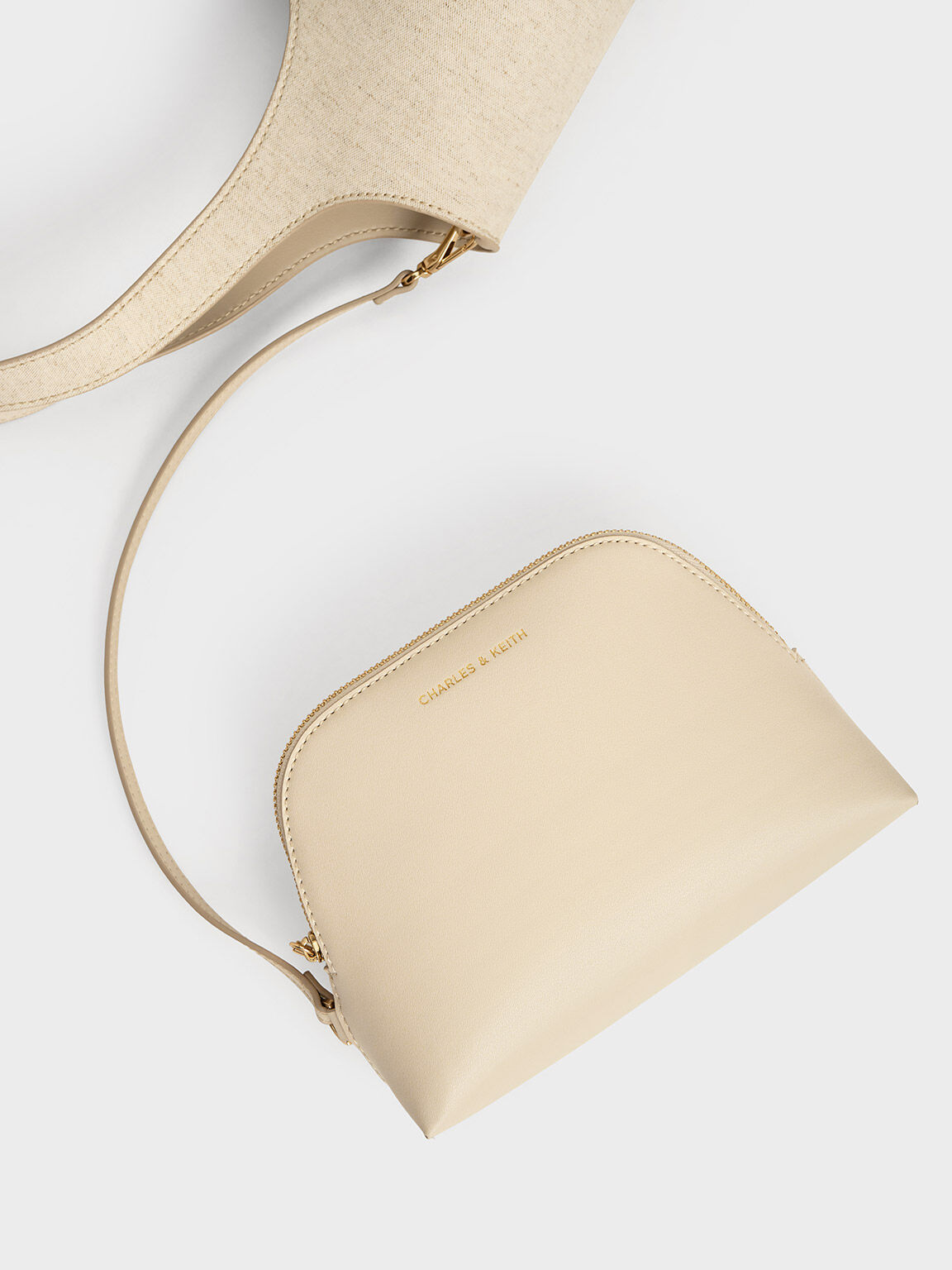 Bolso tote Arlys grandes, Beige, hi-res