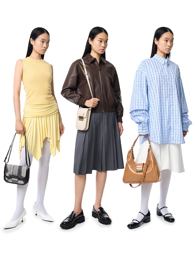 Charlot丹寧銀釦包, Charlot金釦手機包, Charlot金釦流浪包 — CHARLES & KEITH