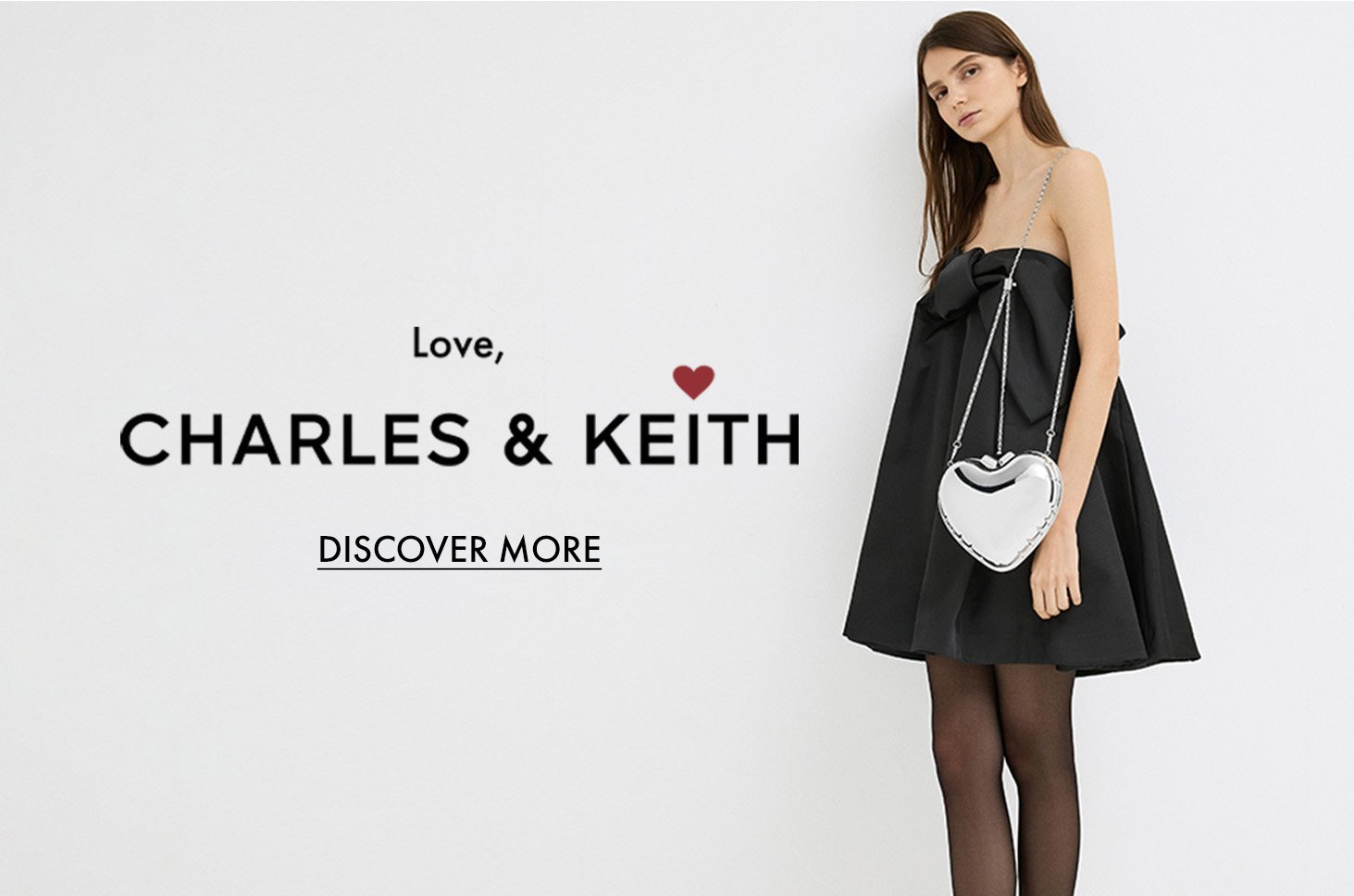 Women's silver metallic heart crossbody bag – CHARLES & KEITH