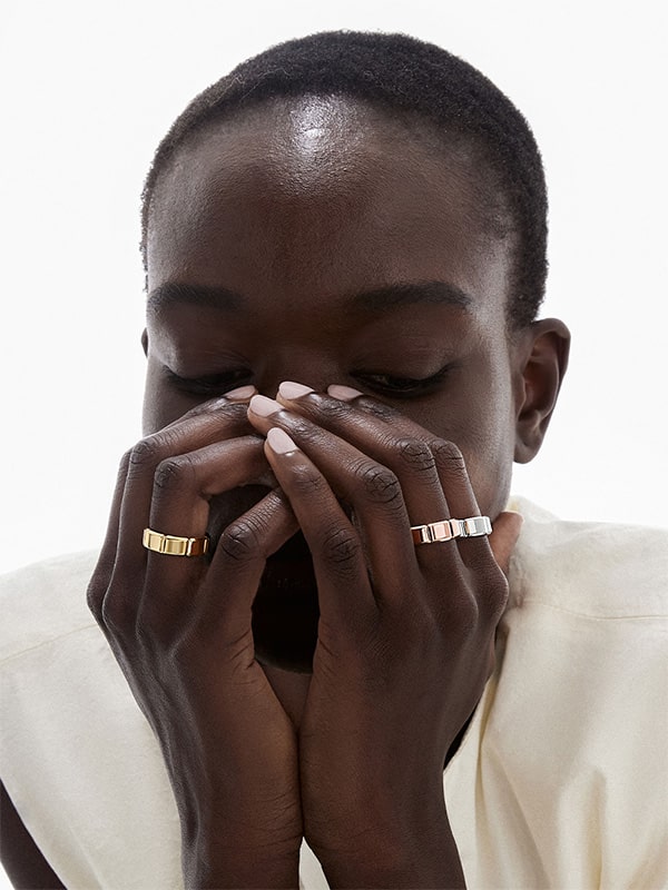 Keziah Ring in rose gold, silver and gold - CHARLES & KEITH