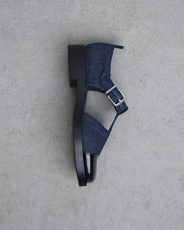 Women’s Dark Blue Charly T-Bar Buckled Sandals - CHARLES & KEITH