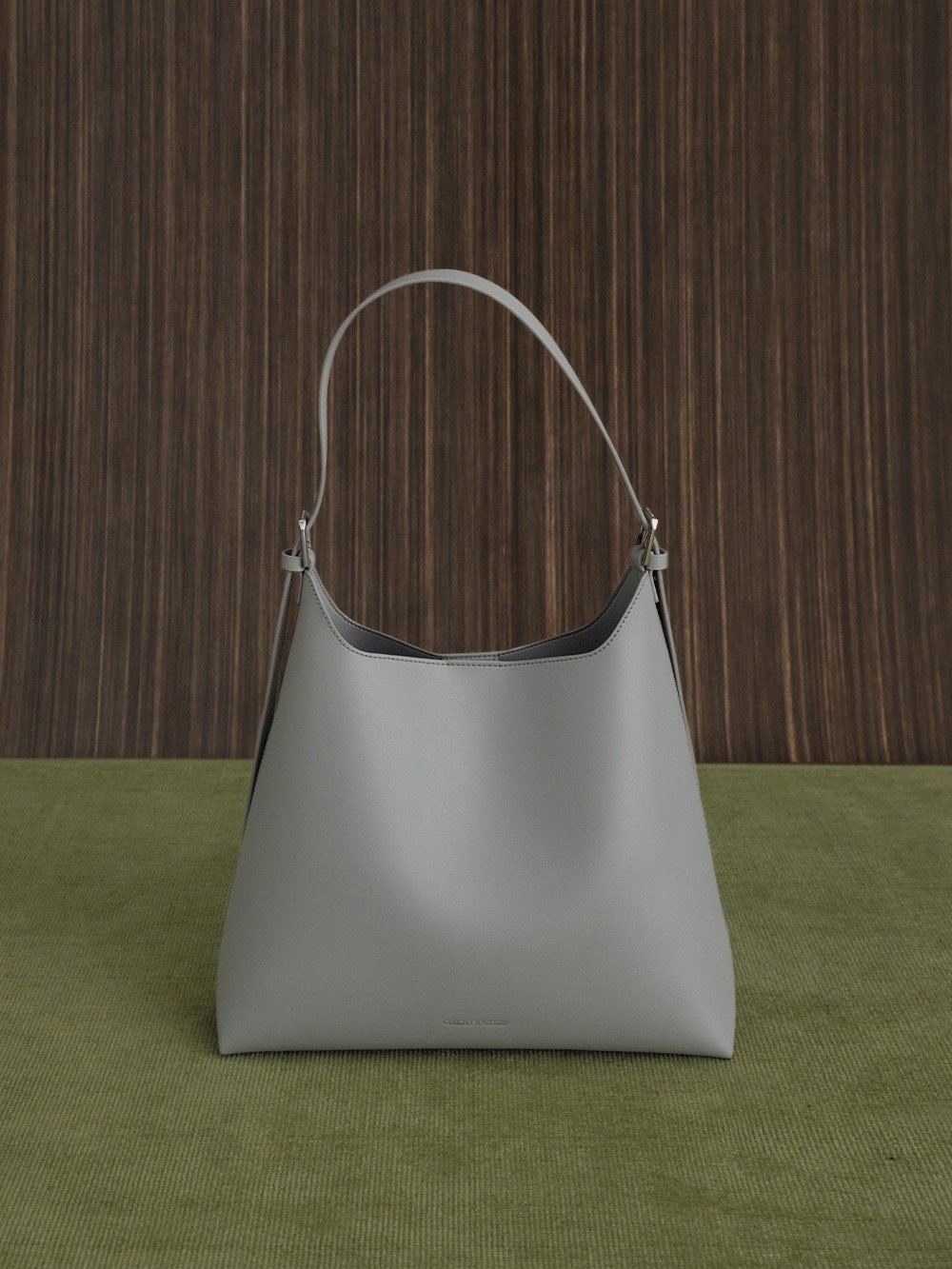 Women's Grey Hertha Trapeze Slouchy Hobo Bag - CHARLES & KEITH