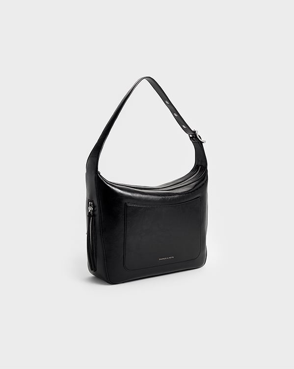 Women's Noir Xylia Hobo Bag - CHARLES & KEITH