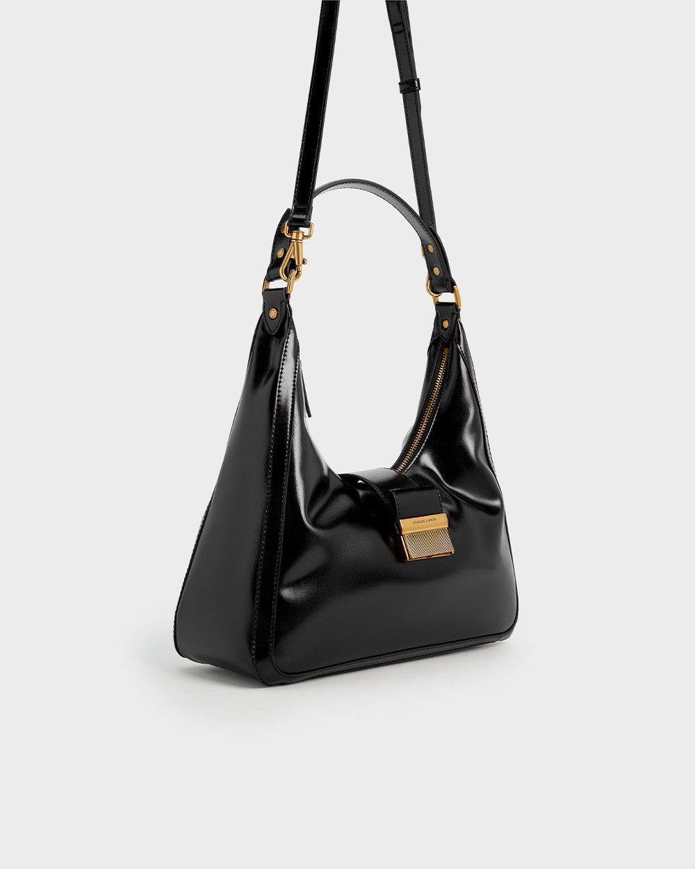 Women's Black Charlot Hobo Bag - CHARLES & KEITH