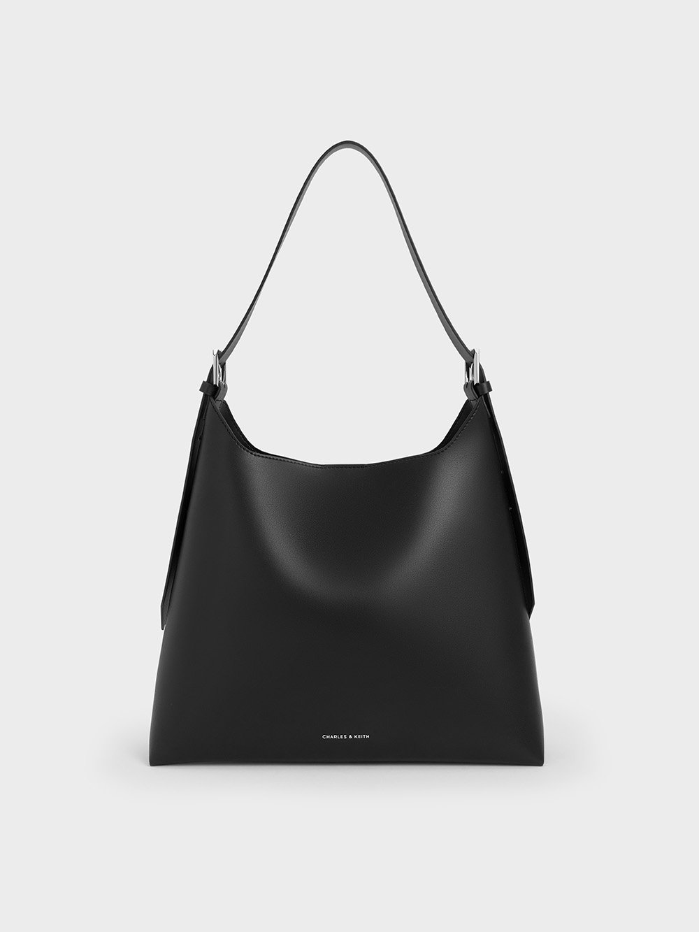 Women’s Noir Hertha Trapeze Slouchy Hobo Bag  - CHARLES & KEITH