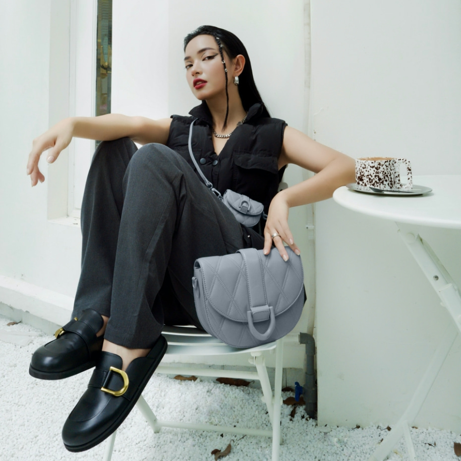 Minimalist outfit with CHARLES & KEITH bag - Glam & Glitter