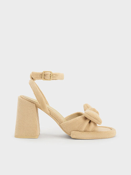 Buy Charles & Keith Square Toe Ankle Strap Stiletto Heels In Bronze |  6thStreet Kuwait